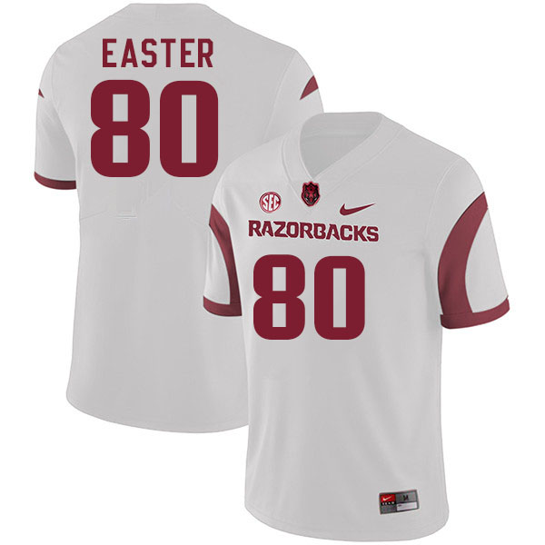 Men #80 Shamar Easter Arkansas Razorback College Football Jerseys Stitched Sale-White